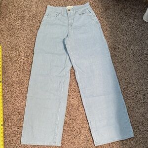 Universal Thread Women's Light Blue Pinstripe wide Leg Jeans